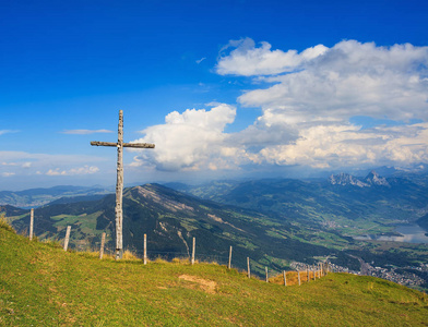 查看从山 rigi 在瑞士