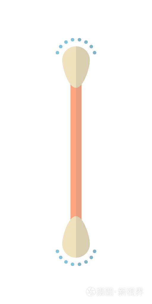 棉签.平面图标卫生, 美容护理