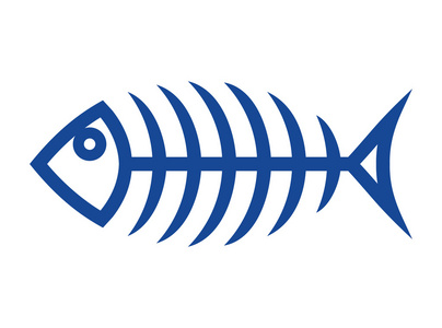 鱼骨头矢量图标