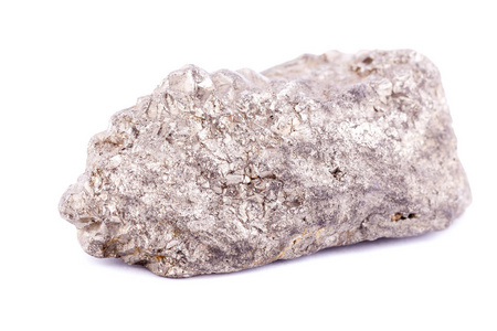 宏观矿物石黄铁矿黄金在白色背景上