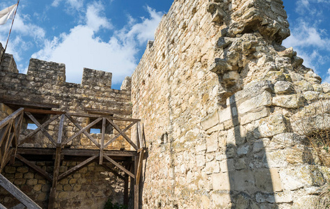 石堡垒塔从中世纪镇 Cherven 保加利亚