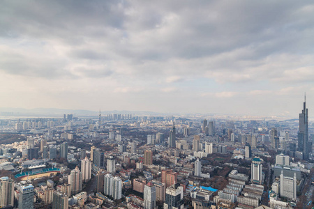 鸟瞰南京城市建筑景观图片