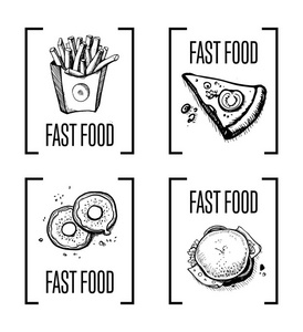 快餐菜单设计元素集图片