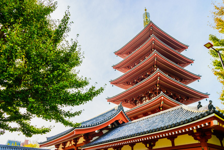 美丽的建筑，在浅草寺