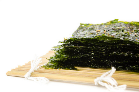 韩国紫菜烤的紫菜小吃照片