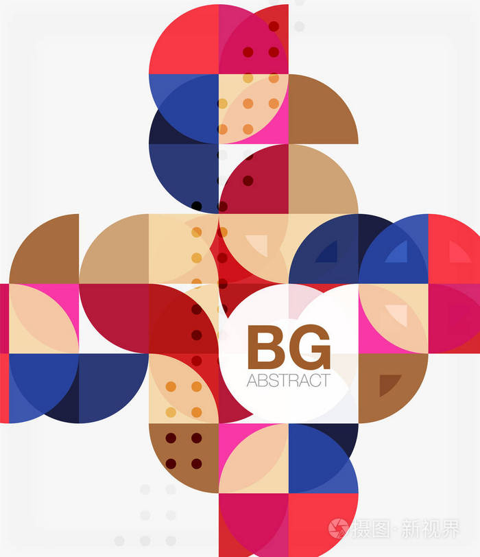 简约的圆组成背景