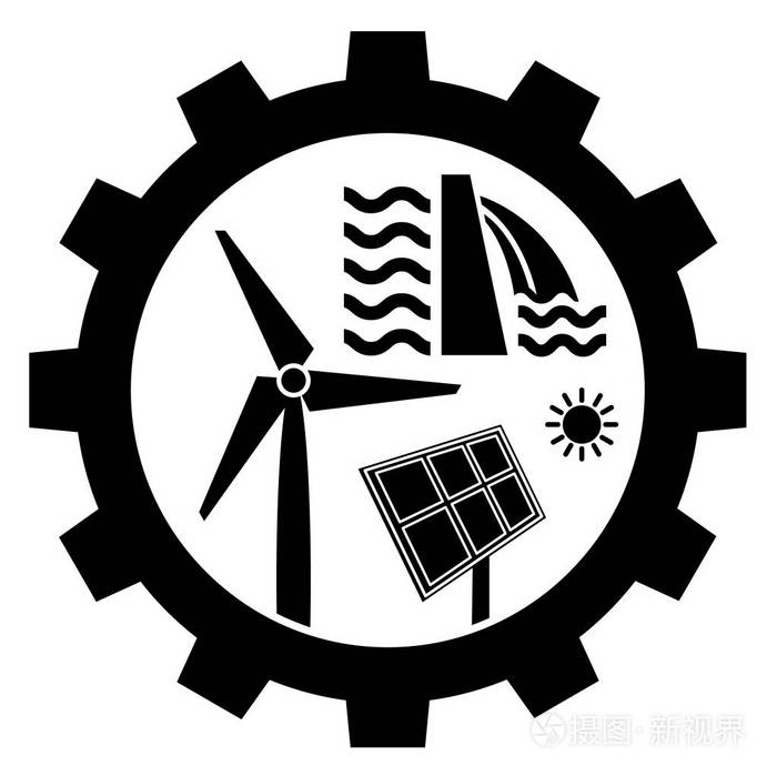 可再生能源产业图标