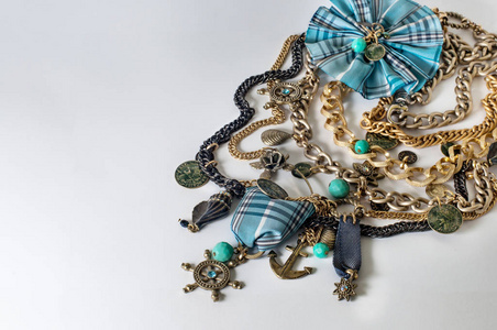 海洋风格的漂亮的首饰 珠宝首饰 项链