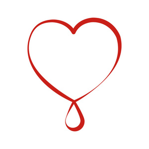 心脏的血液捐赠符号