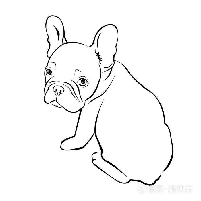 狗矢量品种可爱的宠物动物斗牛犬法国插画-正版商用图片0ow1p5-摄图新