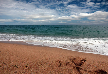 海滨沙滩阳光海滩作为旅游和娱乐的元素