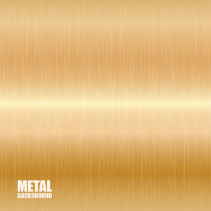 刷过的金属板反射光金色.