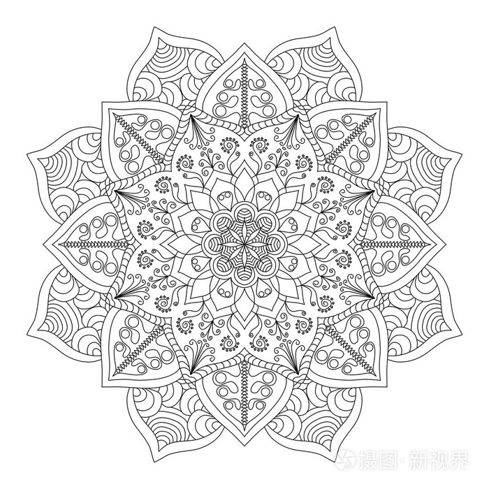 曼荼罗复古圆装饰图案伊斯兰阿拉伯印度