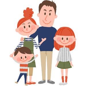 良好的家庭图由矢量绘图照片