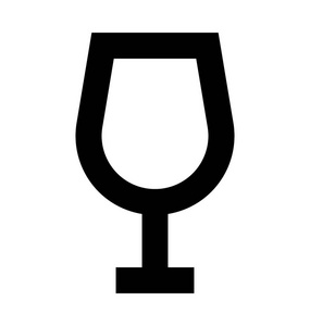 葡萄酒杯平面矢量图标