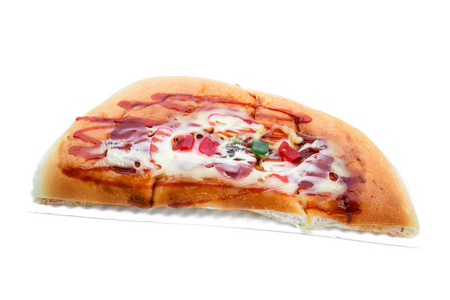 在白色背景上的披萨图片