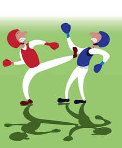 对抗性体育活动跆拳道决斗照片