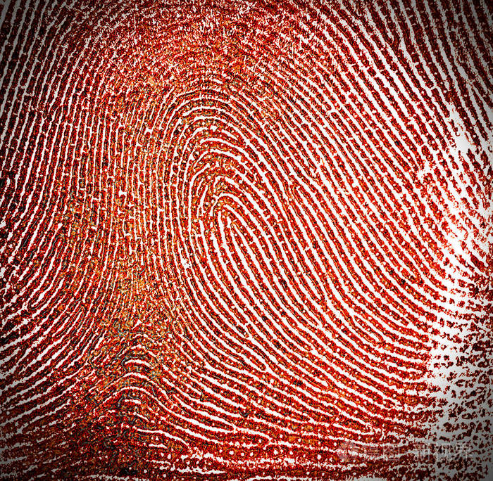 作为背景的红色指纹