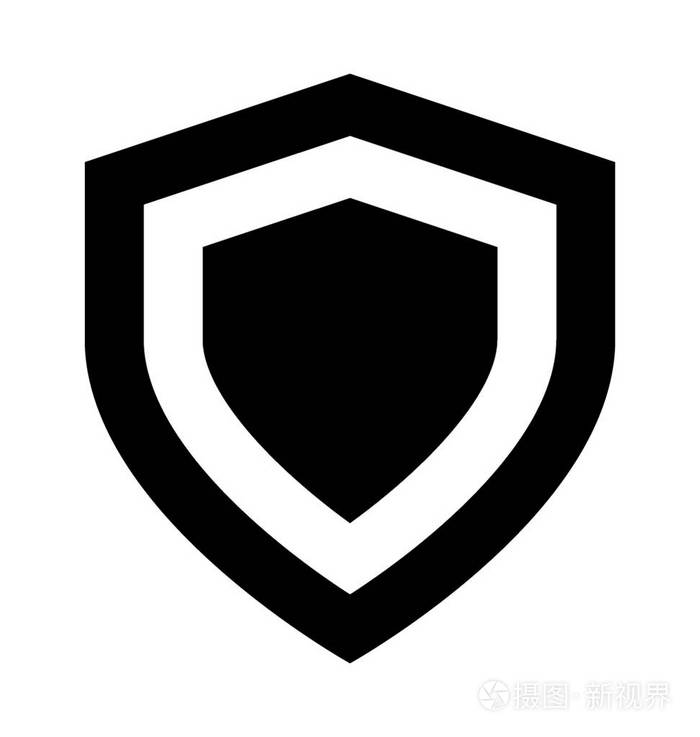 盾牌平面矢量图标