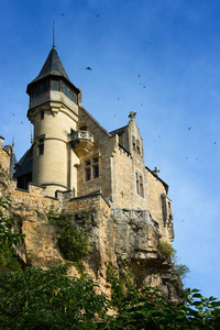 燕子飞在蒙特福德城堡周围图片