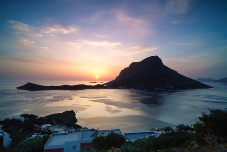 希腊 Kalymnos 岛 Telendos 日落