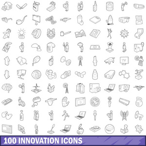 100 创新图标集，大纲样式
