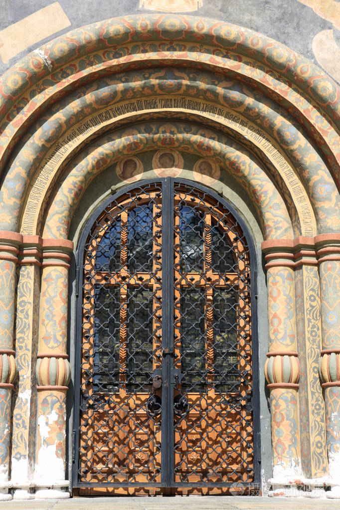 细节的东正教教堂的门