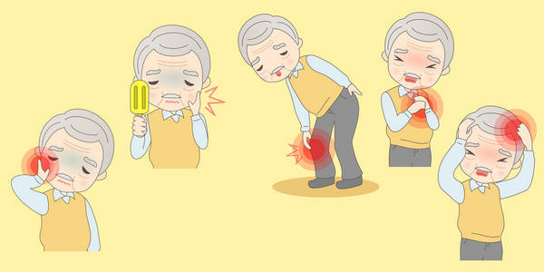 老人患有疾病照片