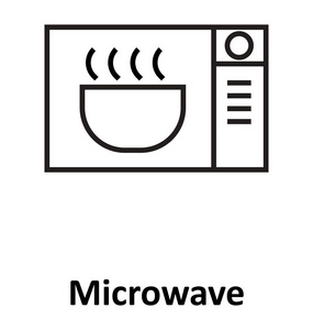 烤箱隔离线矢量图标可编辑