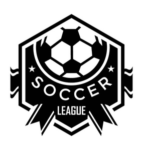 足球联赛平面矢量图标图片