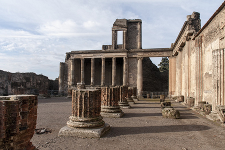 意大利庞贝古城罗马古城的考古遗迹