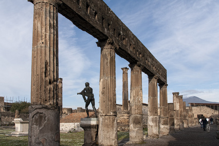 意大利庞贝古城罗马古城的考古遗迹