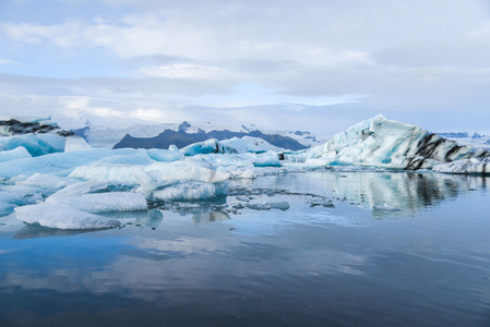 在冰岛冰川环礁湖 jokulsarlon