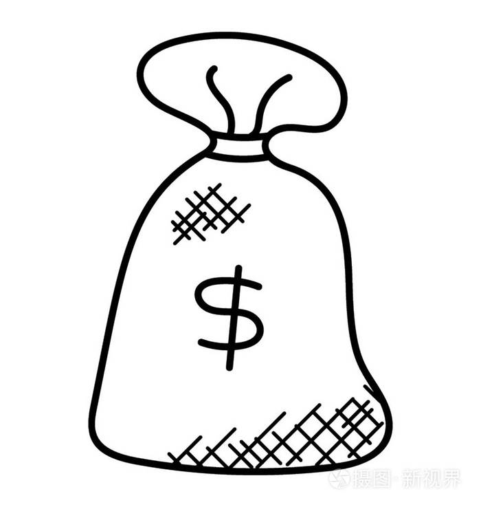 一袋钱储蓄或投资的象征插画-正版商用图片0oxo7j-摄图新视界