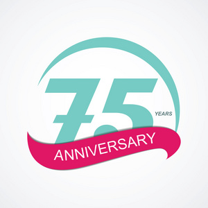 模板 logo 75 周年矢量图照片