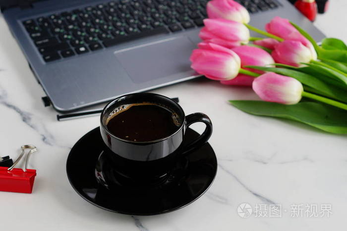 平躺,顶视图表女性办公桌.