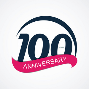 模板 Logo 100 周年矢量图