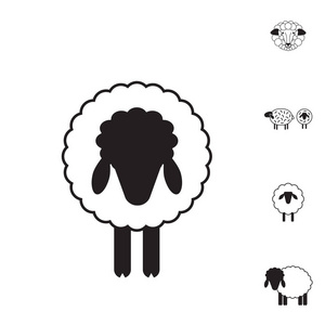 羊或 Ram 图标，Logo，模板，象形图