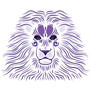 狮子线条图片