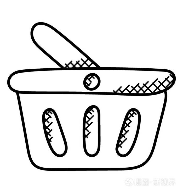 超市购物篮, 购物篮插画-正版商用图片0oxxsh-摄图新视界