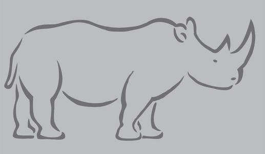 灰色的犀牛图片-灰色的犀牛素材-灰色的犀牛插画-摄图新视界