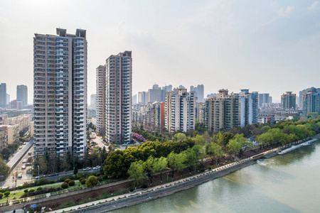 鸟瞰南京城市建筑景观