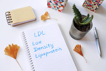 白桌上笔记本上写的 Ldl 低密度脂蛋白