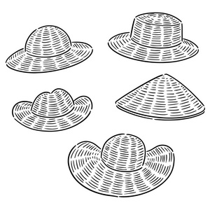 手绘草帽图片