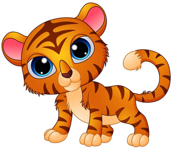 可爱的小老虎卡通照片