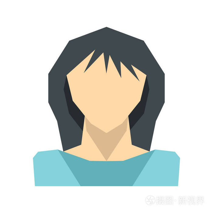 女人剪影头像白色背景上