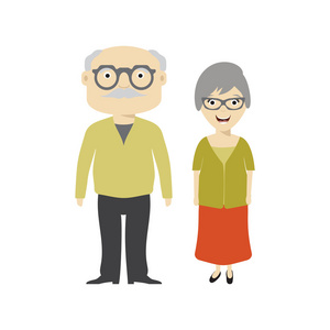 爷爷奶奶爷爷和奶奶矢量图照片