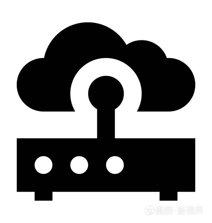 宽带连接平面矢量图标