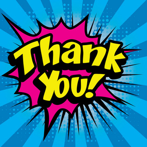 流行艺术漫画  谢谢你照片