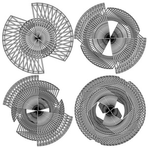 抽象圆形构造结构矢量